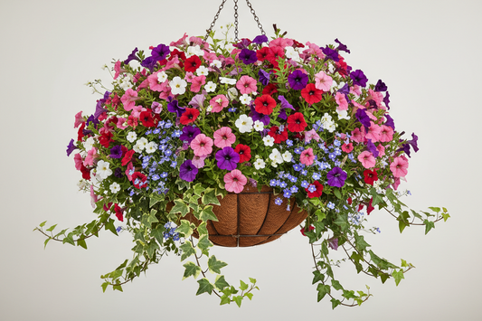 17" COCO Lined London Basket - mixed